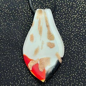 Hand Blown Artisan Glass Pendant Necklace